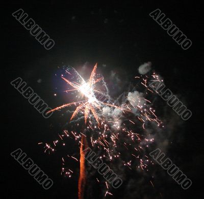 Night celebration fireworks
