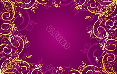 Background with a golden ornament