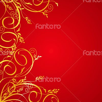 Elegant golden floral background