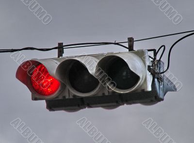 urban stoplight with red light urban stoplight with red light