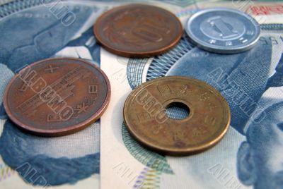 Japanese Coins And 1000yens Bills