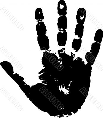 Print of a palm Print of a palm