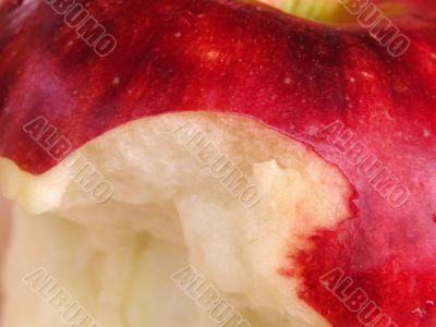 Apple with a bite missing