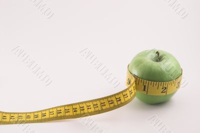 apple with tailors tape