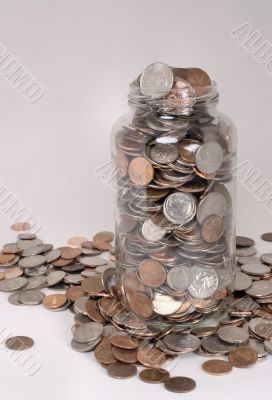 coins in a jar