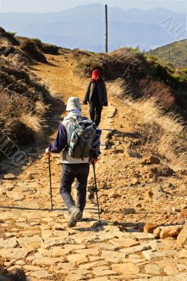 On the mountain paths