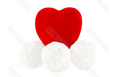 Heart on the Sweets (isolated on white)