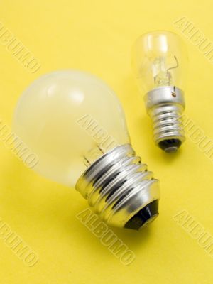 Small and big electric bulbs