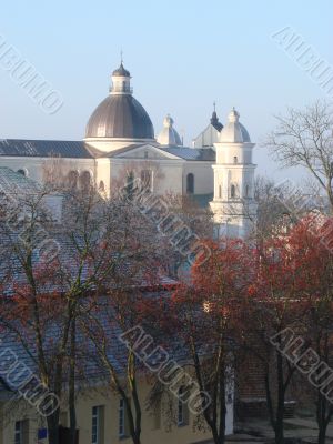 Cityscape of Lutsk Ukraine with Ancient Dome