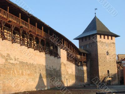 Ancient castle walls and towers