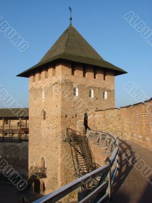 Ancient castle walls and towers