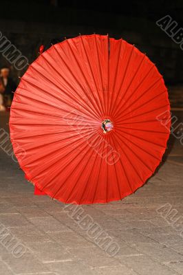 Red Japanese umbrella Red Japanese umbrella