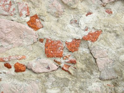 Stone wall. Ruins