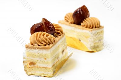 Two chestnut cakes Two chestnut cakes
