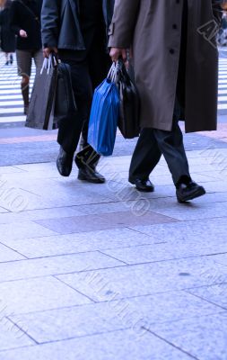 Businessmen shopping