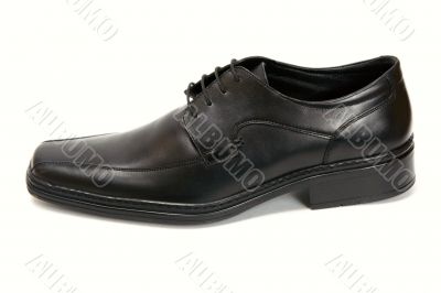 New elegant boot on a white background