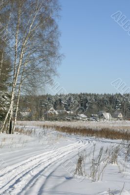 russian village in winter