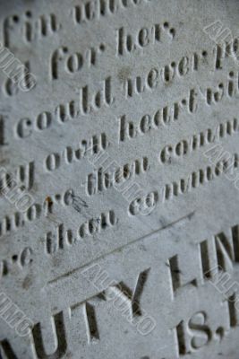 Carved Headstone