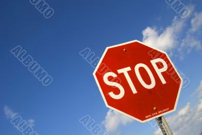 Tilted Stop Sign