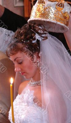 Bride with wedding crown