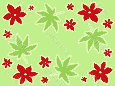 Flowers and leaves