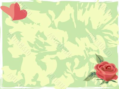 Flower and hearts design