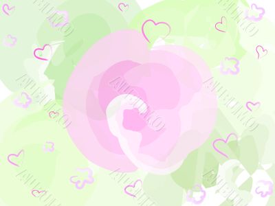 Painted flower design