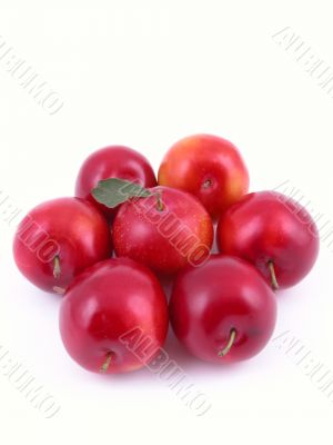 sweet red plums