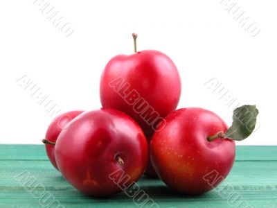 sweet red plums