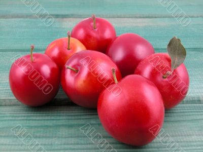 sweet red plums