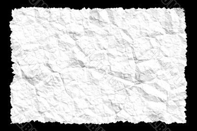 Crumpled white paper