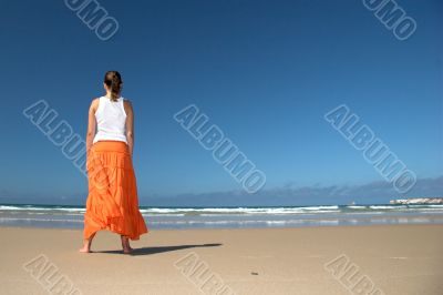 Orange skirt
