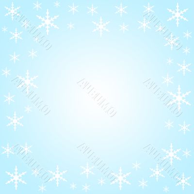 Snow flakes border