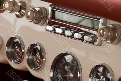 Detail of a classic car