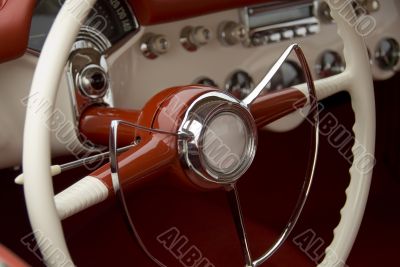 Detail of a classic car