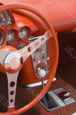 Detail of a classic car