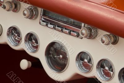 Detail of a classic car