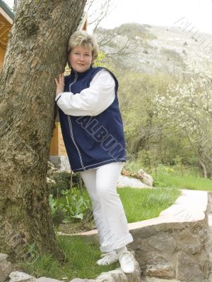 The girl and a tree. The girl and a tree.