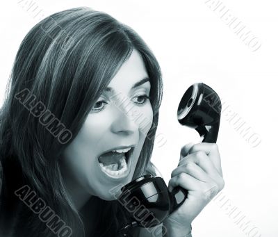 Yelling at the phone