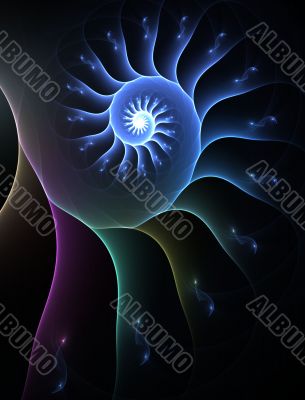 Glowing Spiral Fractal