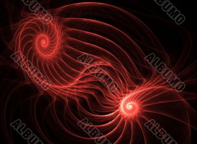 Red Dual Spirals