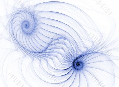 Blue Dual Spirals