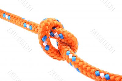orange knot isolated on white close-ups