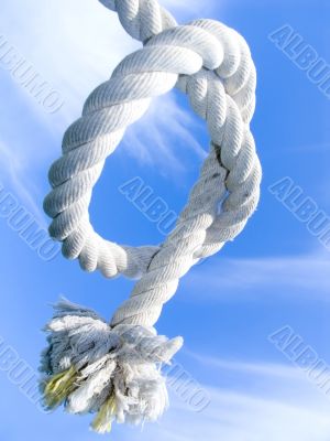 knot from a rough cord
