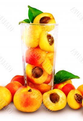 apricots in the glass