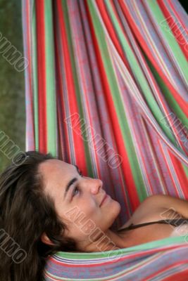 woman in hammock