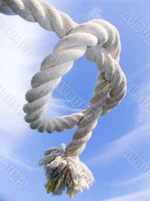 knot from a rough cord