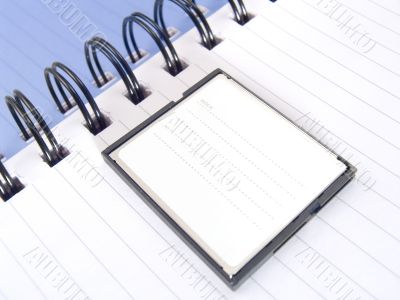 Page of a notebook with compactflash Page of a notebook with compactflash