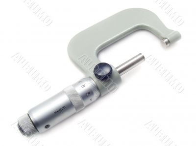 Micrometer isolated against white background Micrometer isolated against white background