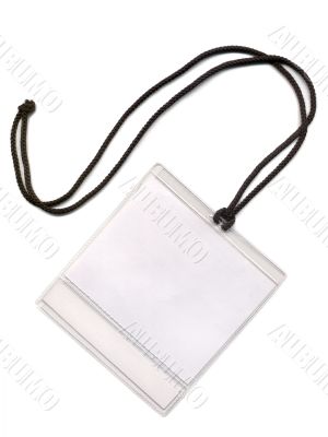 Badge with a place of a copy from a paper Badge with a place of a copy from a paper